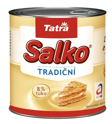 Zahuštěné slazené mléko Salko 8 % 397 g – Tatra