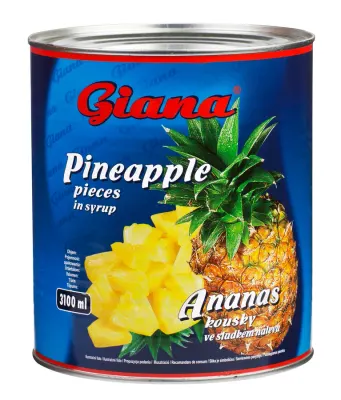 Ananas kousky ve sladkém nálevu 3100 g – Giana