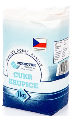 Cukr krupice 1 kg – Cukrovar Vrbátky