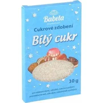 Cukrové zdobení bílý cukr krystalky 30 g – Kovandovi
