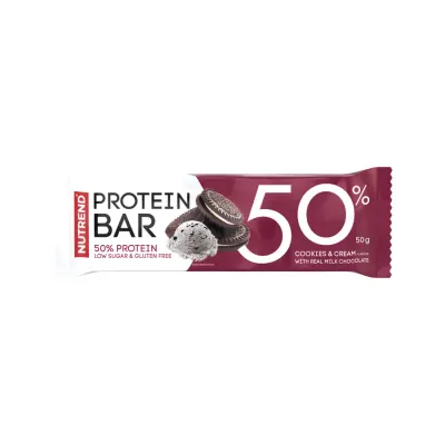 Proteinová tyčinka Cookies cream 50 g – NUTREND
