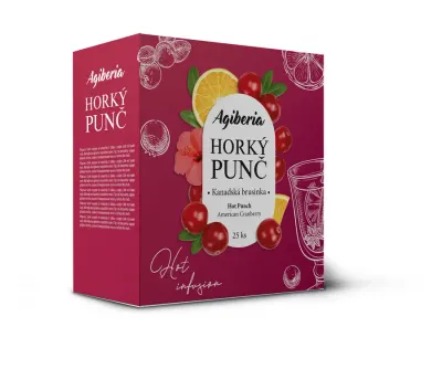 Horký vánoční punč brusinka 25 × 20 g – AGIBERIA