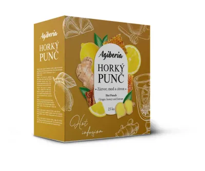Horký punč zázvor a med 25 × 20 g – AG FOODS