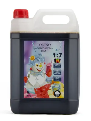 Sirup na ledovou tříšť s příchutí koly 5 l – Tonino