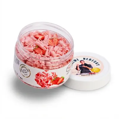 Čokoládové hobliny jahodové 80 g