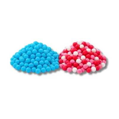 Cukrové perly nebesky modré a Love mix 7 mm, 120 g