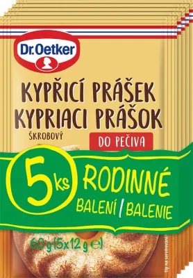 Kypřicí prášek do pečiva 5 × 12 g – Dr. Oetker