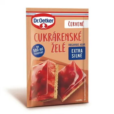 Cukrářské želé červené s agarem 10 g – Dr. Oetker