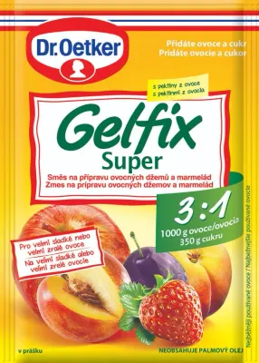 Gelfix Super 3:1 směs na přípravu džemů 25 g (balení 10 ks) – Dr. Oetker