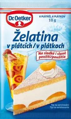 Želatina pro cukráře v plátcích 10 g – Dr. Oetker