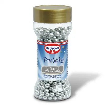 Cukrové dekorační perličky stříbrné 42 g – Dr. Oetker
