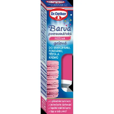 Barva gelová potravinářská růžová 10 g – Dr. Oetker