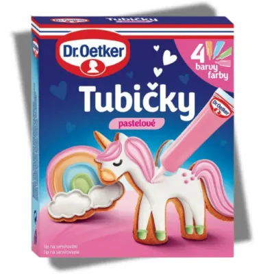 Tubičky na zdobení pastelové 4×19 g – Dr. Oetker