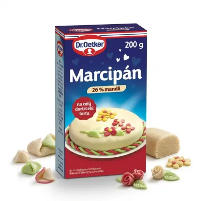 Marcipán 26% na dort a modelování 250 g – Dr. Oetker
