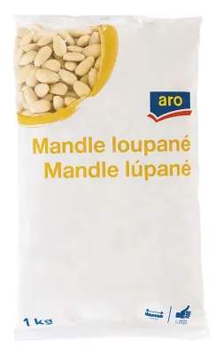 Mandle jádra loupaná blanšírovaná 1 kg – ARO