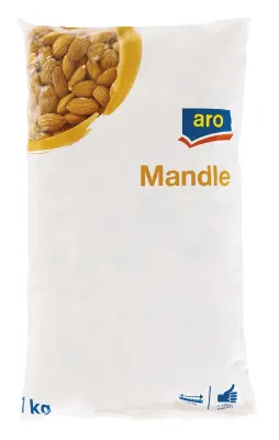 Mandle jádra natural 1 kg – ARO