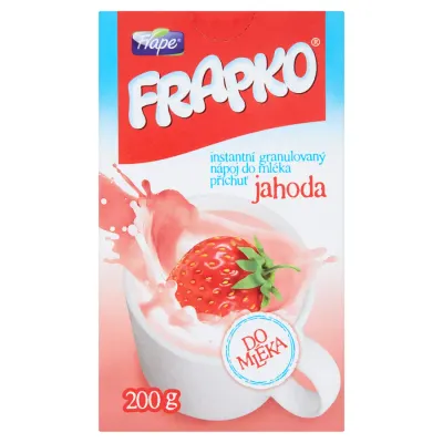 Frapko instantní jahodový nápoj s vlákninou 200 g – ARTIFEX INSTANT