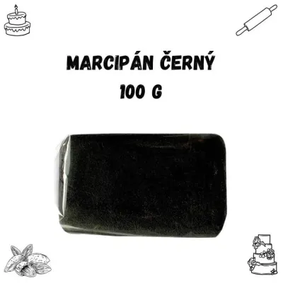 Marcipán černý 100 g 7,5 × 4,5 cm – Frischmann Vyškov