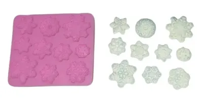 Silikonová forma Sněhové vločky 1,5–3 cm – Cesil