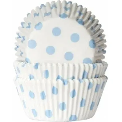 Košíčky na muffiny světle modré puntíky 50 ks – House of Marie