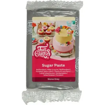 Šedá potahovací hmota s vanilkovou příchutí 250 g – FunCakes