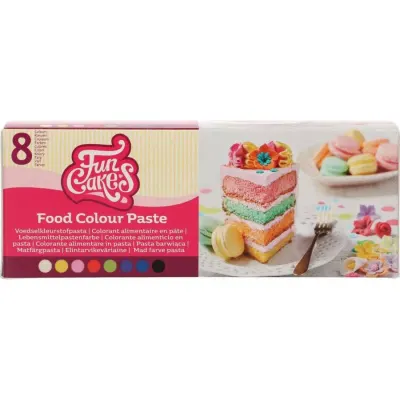 Sada gelových barev pro zdobení 8× 30 ml – FunCakes