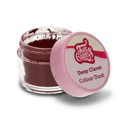Prachová barva Deep Claret hnědá bordó bez lesku 1,5 g – FunCakes