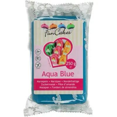 Modrý marcipán 1:5 Aqua Blue 250 g – FunCakes