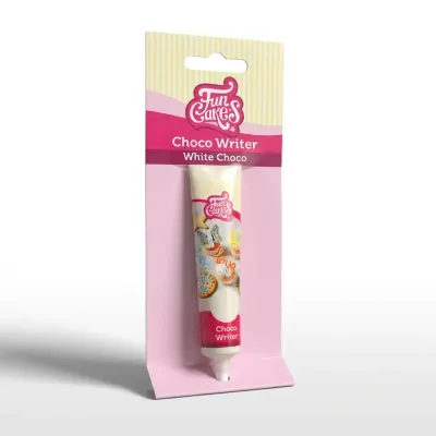 Bílá zdobicí tuba Choco Writer 25 g – FunCakes