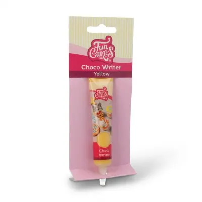 Žlutá čokoládová zdobicí tuba Choco Writer 25 g – FunCakes