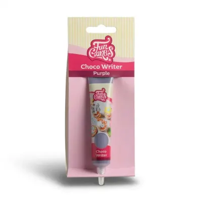 Fialová čokoládová zdobicí tuba Choco Writer 25 g – FunCakes