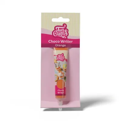 Oranžová zdobicí poleva v tubě Choco Writer 25 g – FunCakes