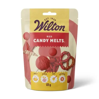 Cukrářská poleva Candy Melts červená 125 g – Wilton