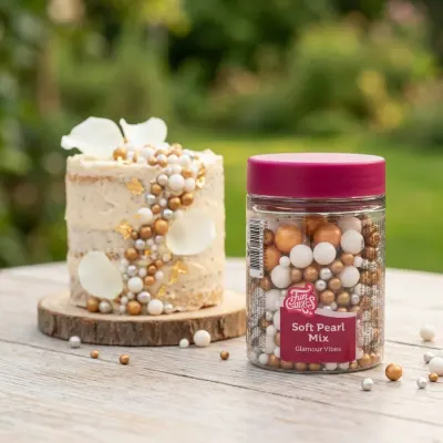 Perlové sypání - zlatostříbrný mix 80 g – FunCakes