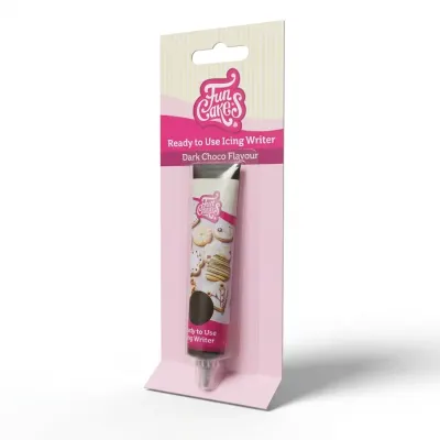 Zdobicí poleva v tubě hořká čokoláda 25 g – FunCakes