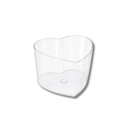 Plastový kelímek Srdce čirý 70 ml, 5,5 x 4,2 cm