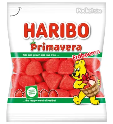 Pěnové bonbóny Primavera jahody 100 g – Haribo