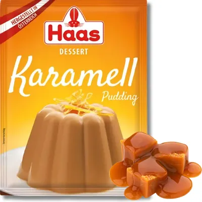 Dezertní puding s příchutí karamelu 37 g – HAAS