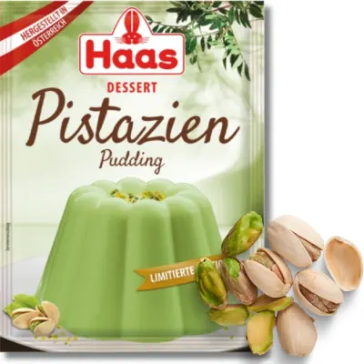 Dezertní puding s příchutí Pistácie 37 g – HAAS