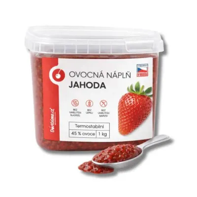 Ovocná jahodová náplň termostabilní 1 kg