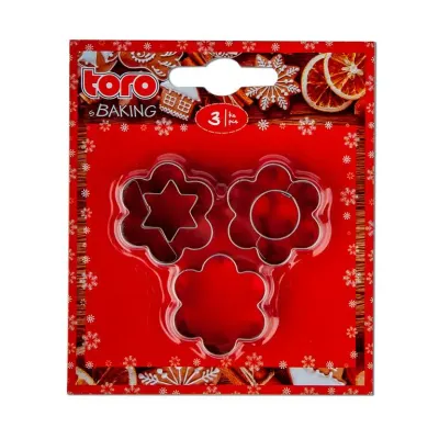Sada kovových vykrajovátek Kytička se středem 4,2 cm 3 ks – TORO