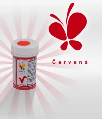 Červená prášková barva do tuků a čokolády 3 g