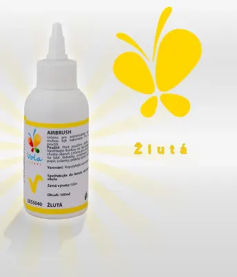 Tekutá cukrářská barva do airbrushe žlutá 100 ml