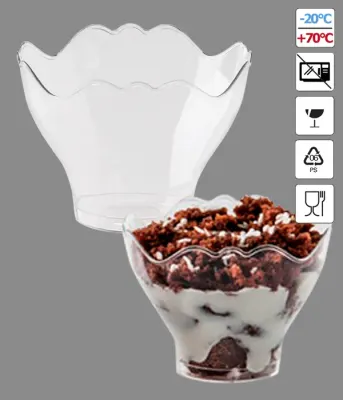 Pohárek na dezerty Prego čirý 200 ml, 50 ks
