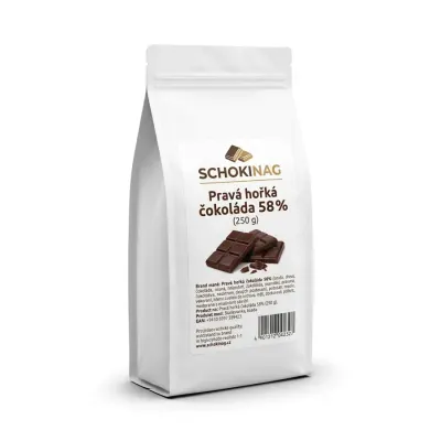 Pravá hořká čokoláda 58% (250 g)