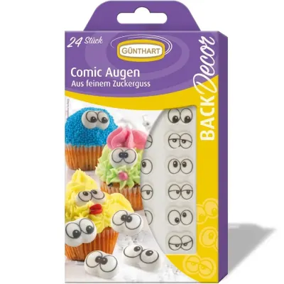 Cukrové oči na cupcaky 24 ks – Gunthart