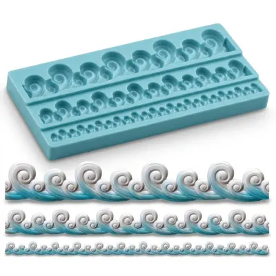 Silikonová formička na okraje dortu vlny 19x7,5 cm – Cakesicq