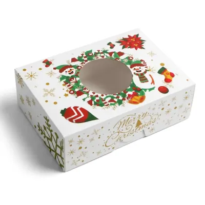 Krabička na vánoční cukroví Vánoční věnec 22x15x7 cm – Cakesicq