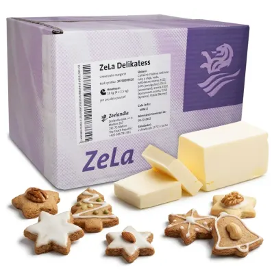 Margarín ZeLa Delikatess 80% tuku 10 kg (4× 2,5 kg) – Zeelandia