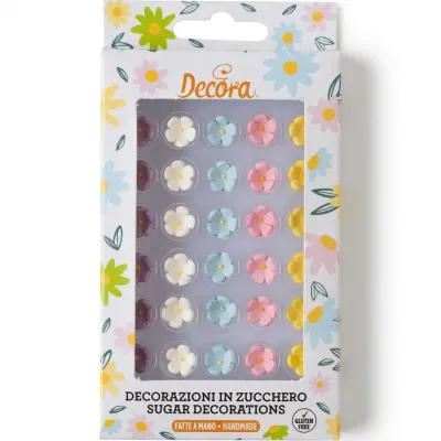 Cukrová dekorace mini květy, 30 ks – Decora